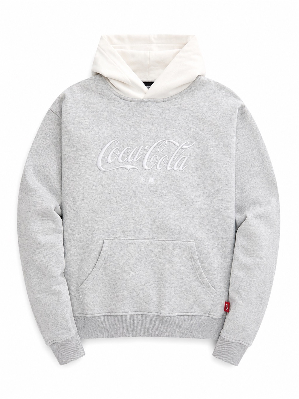 Kith x Coca-Cola Williams II Hoodie XS Heather Gray White Embroidered Logo